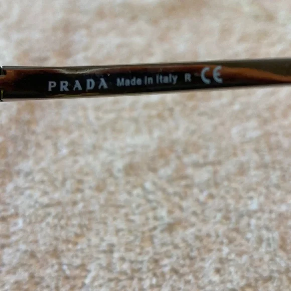 Prada Gold and Blackish Brown Aviator Sunglasses - Picture 2 of 15